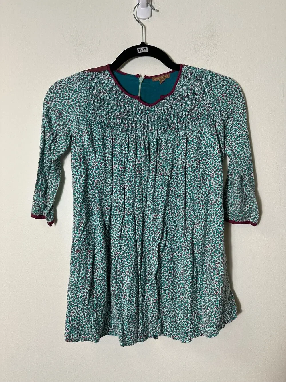 Girls ilovegorgeous Green Floral Knit Dress SZ 6-7